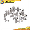 high quality level stainless steel gas air instrumentation press tube fitting